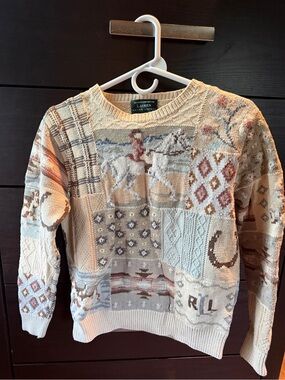 Vintage Lauren Ralph Lauren Cream Cable Knit Sweater